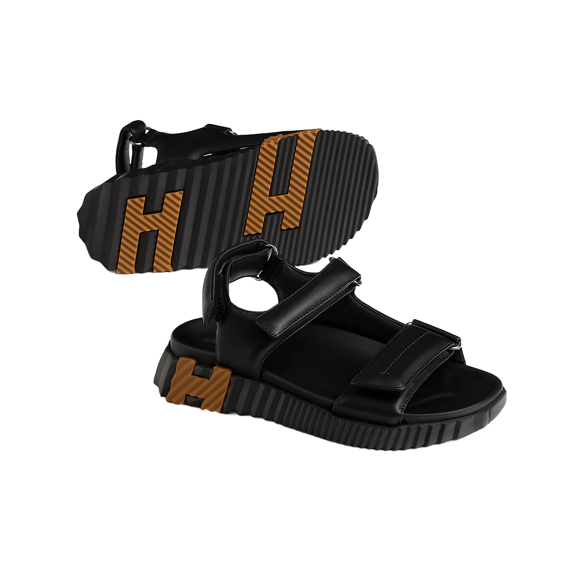 (W) 에르메스 주니어 샌들 나파 & 누아((W) Hermes Junior Sandal Nappa & Noir) - 2