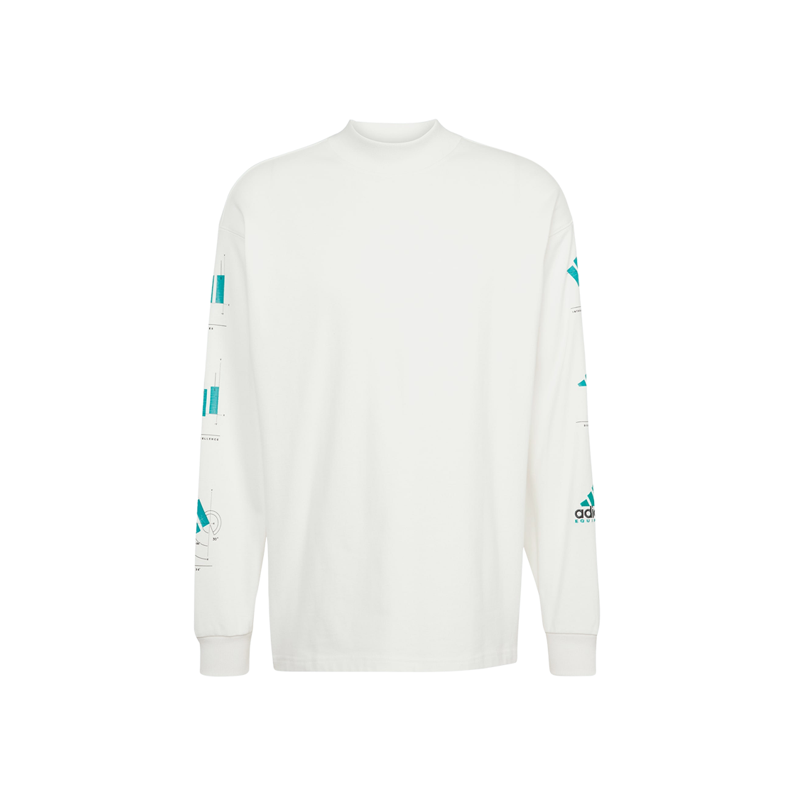 JN4846 Adidas Originals EQT Long Sleeve Graphic T-Shirt Cloud White - US Sizing