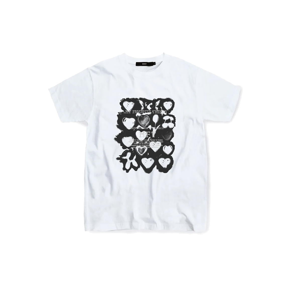 E231OTS238WH Escapefrom Gray Favorite Things T-shirt White