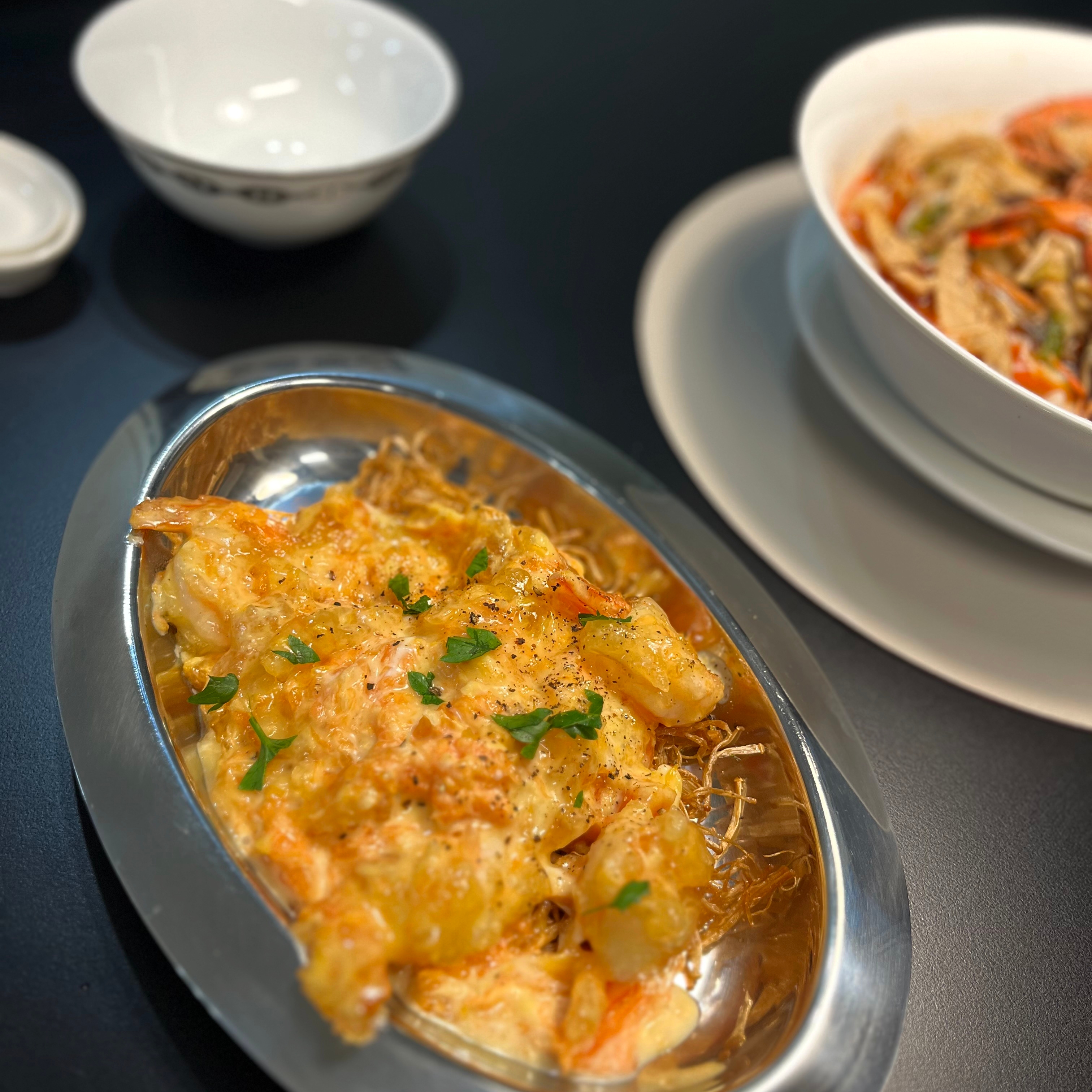 Hermes Chaine D'Ancre Rice Bowl Platinum (2 Plates) 착용 스타일
