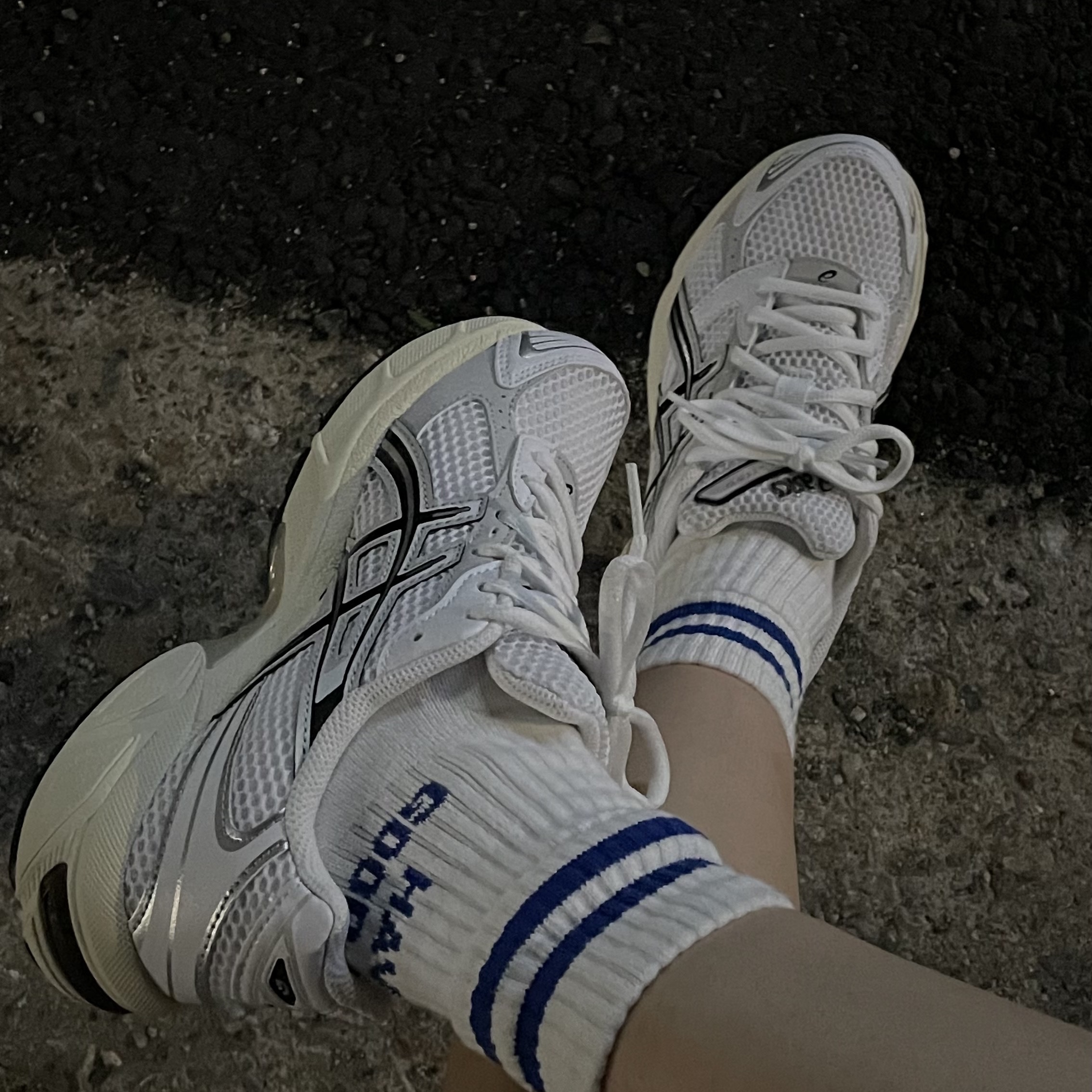Asics Gel-1130 White Cloud Grey 착용 스타일