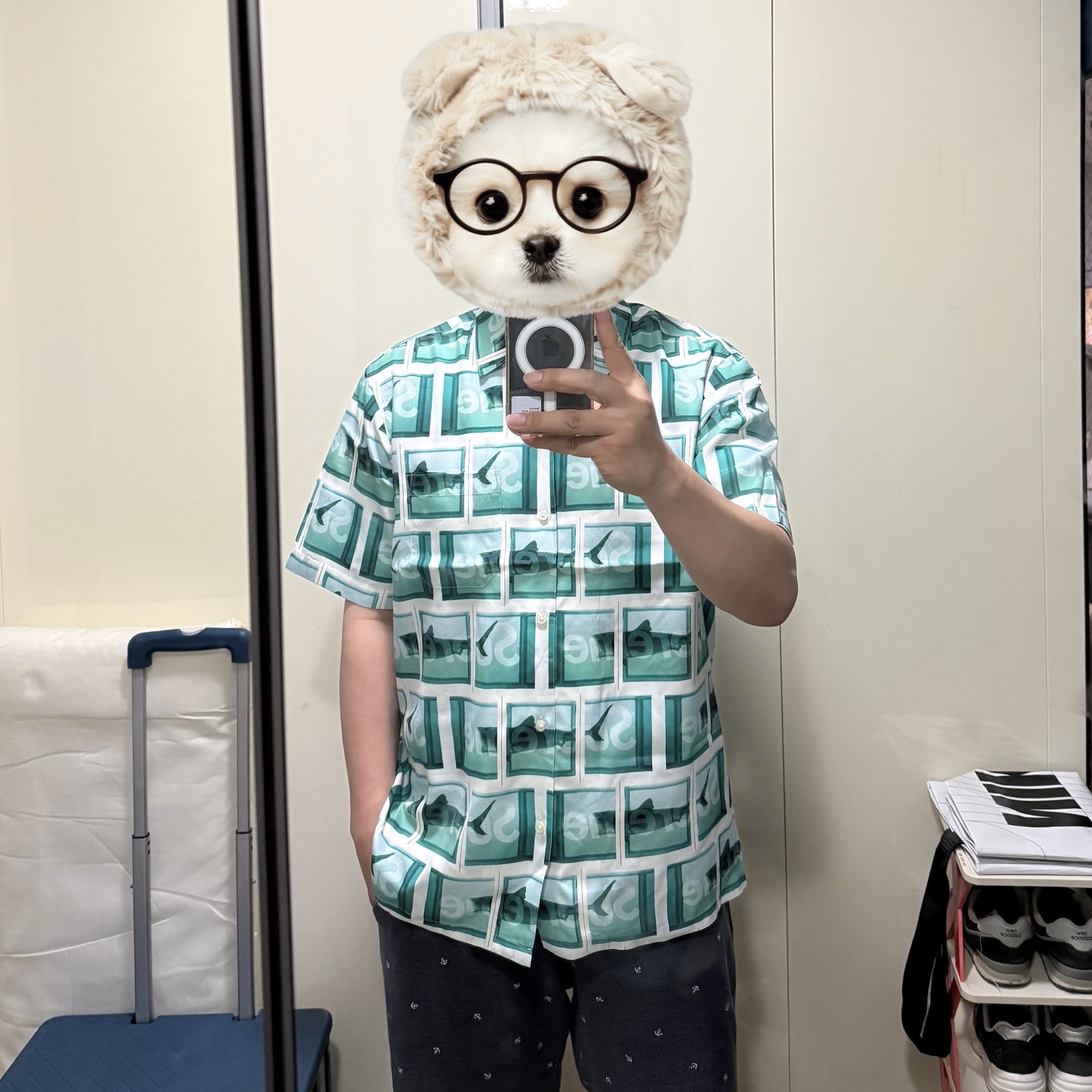 Supreme x Damien Hirst S/S Shirt White - 25SS 착용 스타일 - 1