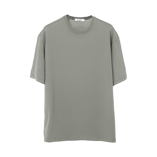 ARTS5201_AG Arrayed Soft Side Slit Round T-Shirt Ash gray