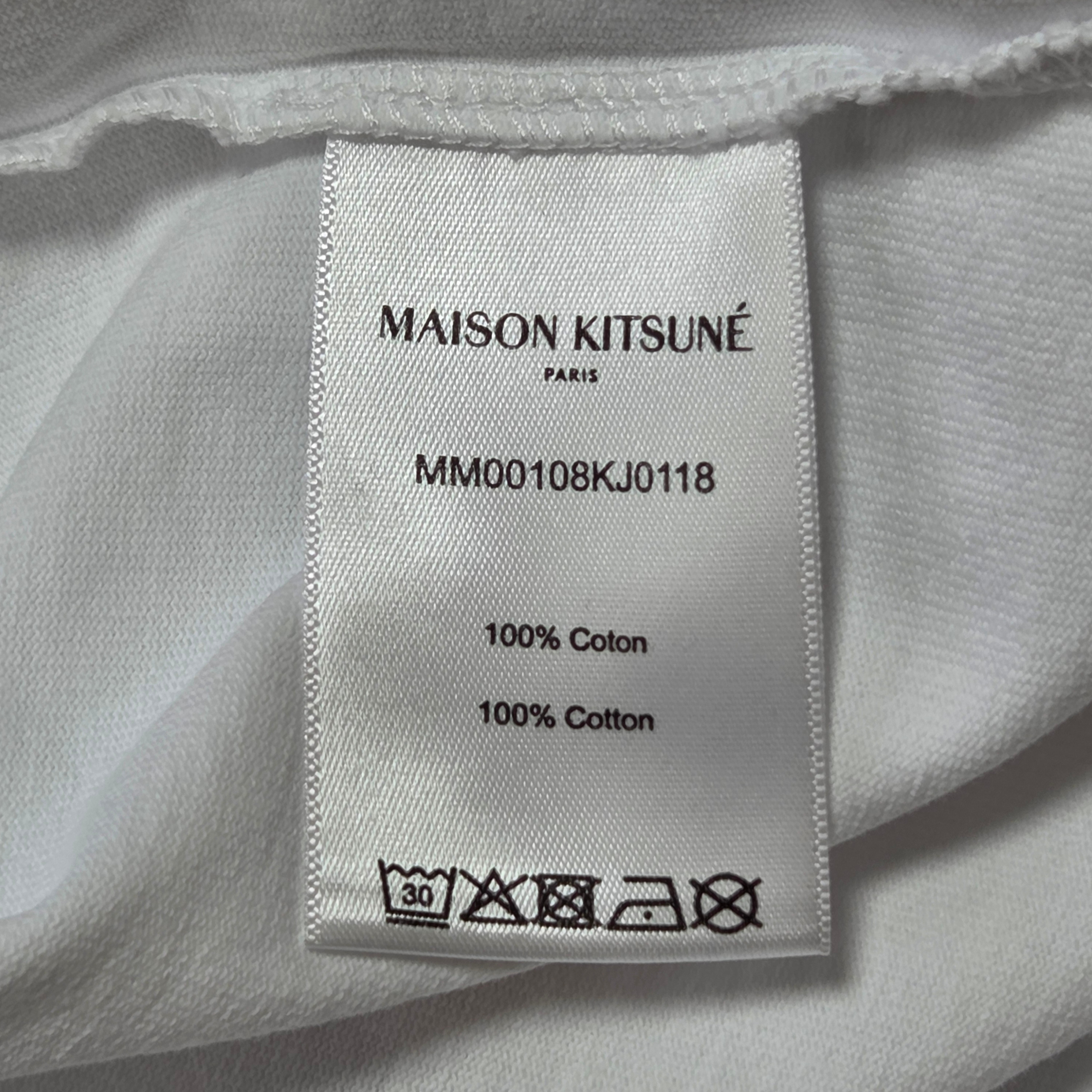 Maison Kitsune Bold Fox Head Patch Comfort T-Shirt White 착용 스타일 - 4