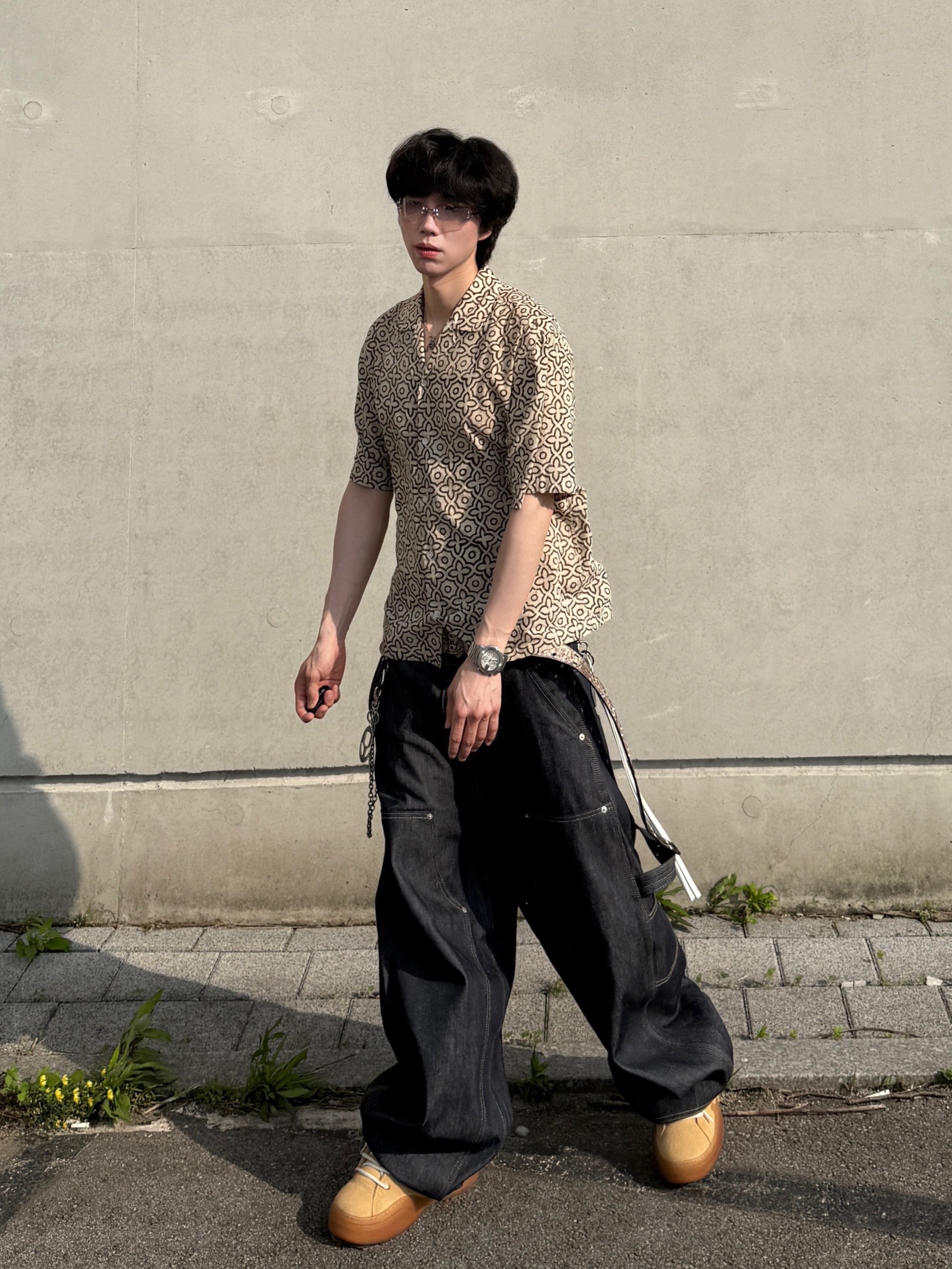 ERL Vamp Skate Shoe Natural Brown, ERL Vamp Skate Shoe Pirate Black 착용 스타일 - 6