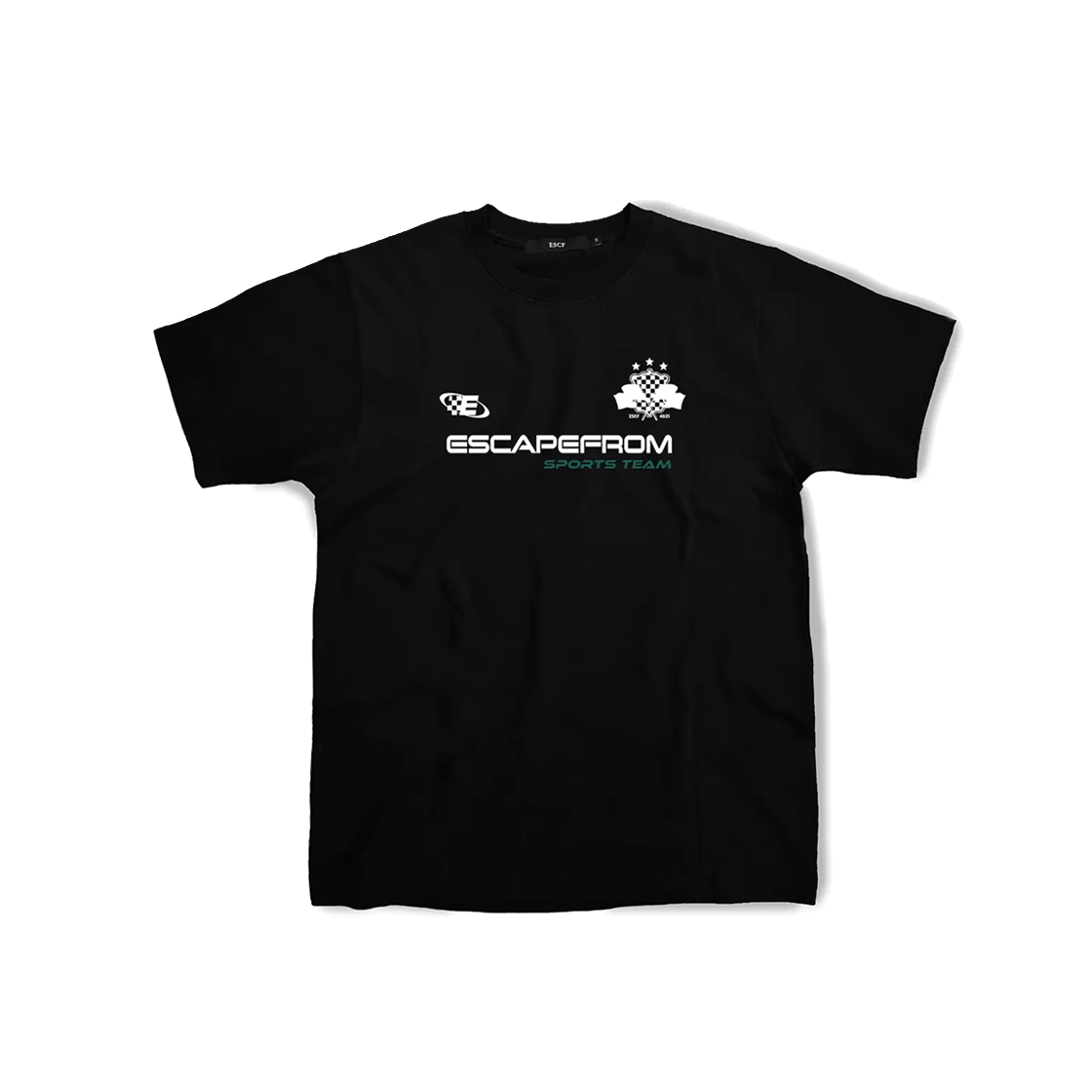 이스케이프프롬 그린 스포츠팀 티셔츠 블랙(Escapefrom Green Sports Team T-shirt Black) - 1