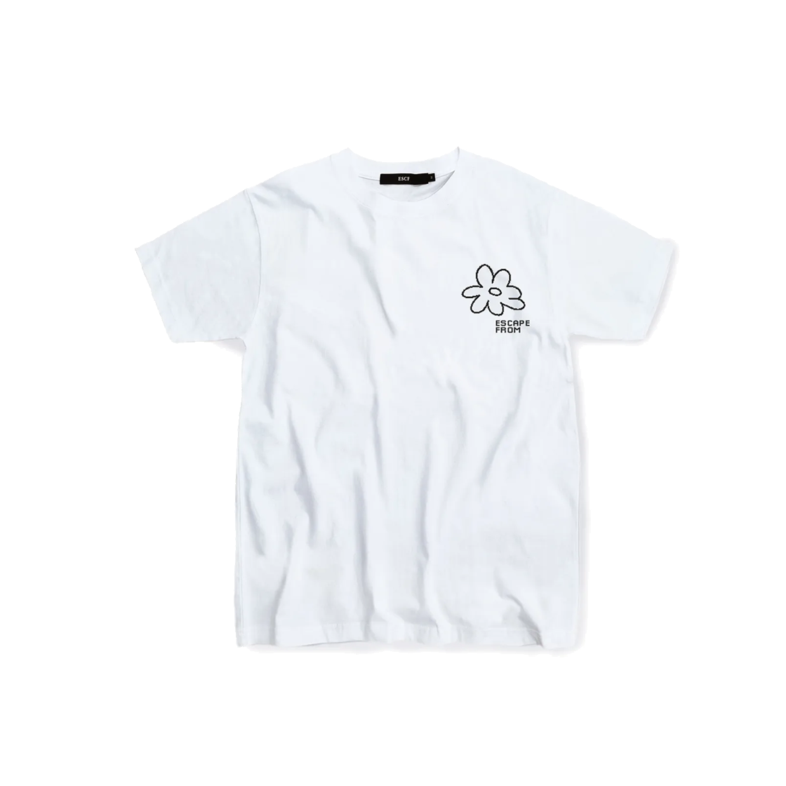 E231OTS065WH Escapefrom Pixel Flower T-shirt White