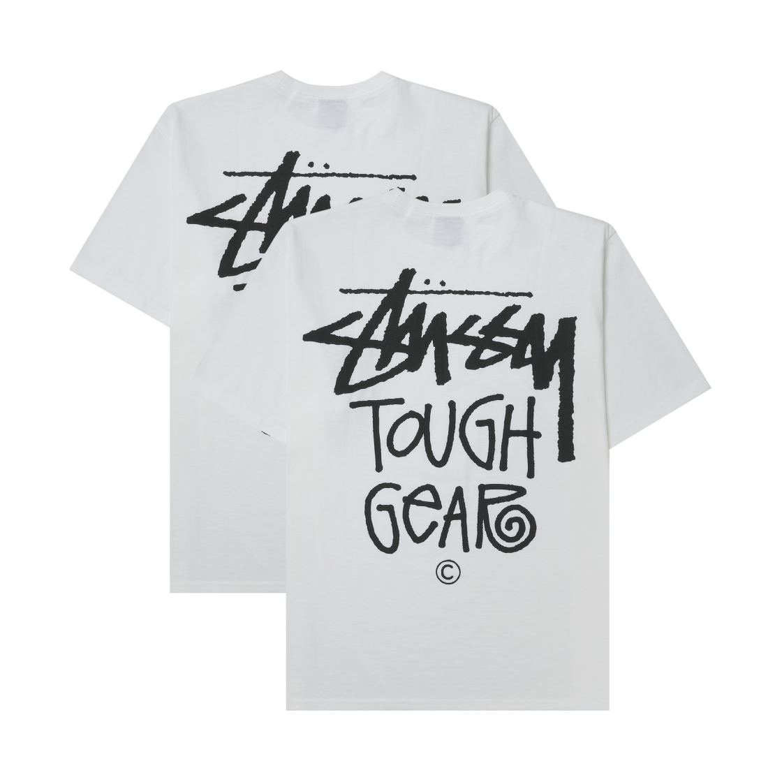 스투시 터프 기어 티셔츠 화이트 (2개 번들)(Stussy Tough Gear T-Shirt White (Bundle of 2))