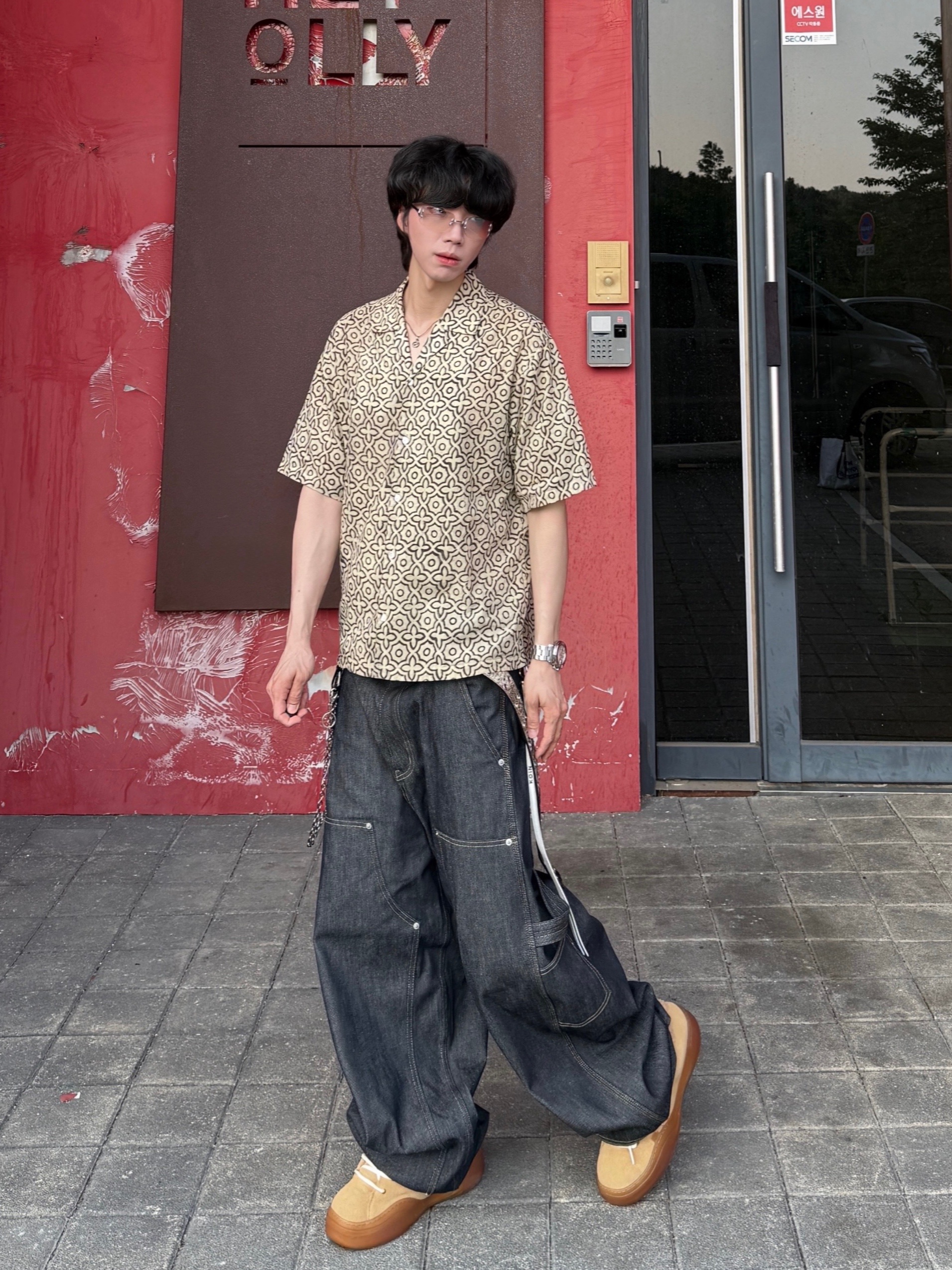 ERL Vamp Skate Shoe Natural Brown, ERL Vamp Skate Shoe Pirate Black 착용 스타일 - 5