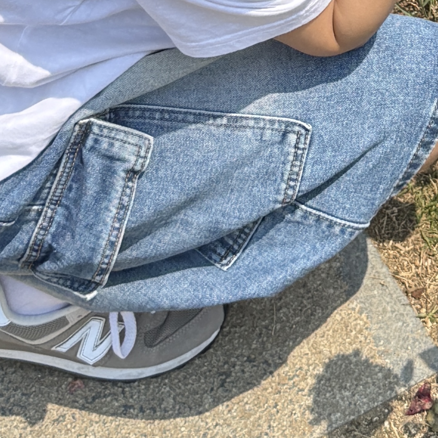 (W) New Balance 574 Worn By Anyone Grey - B Standard 착용 스타일