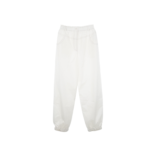 ITND5PULB4J2 Chanel 25M Coco Beach Silk Jogger Pants White