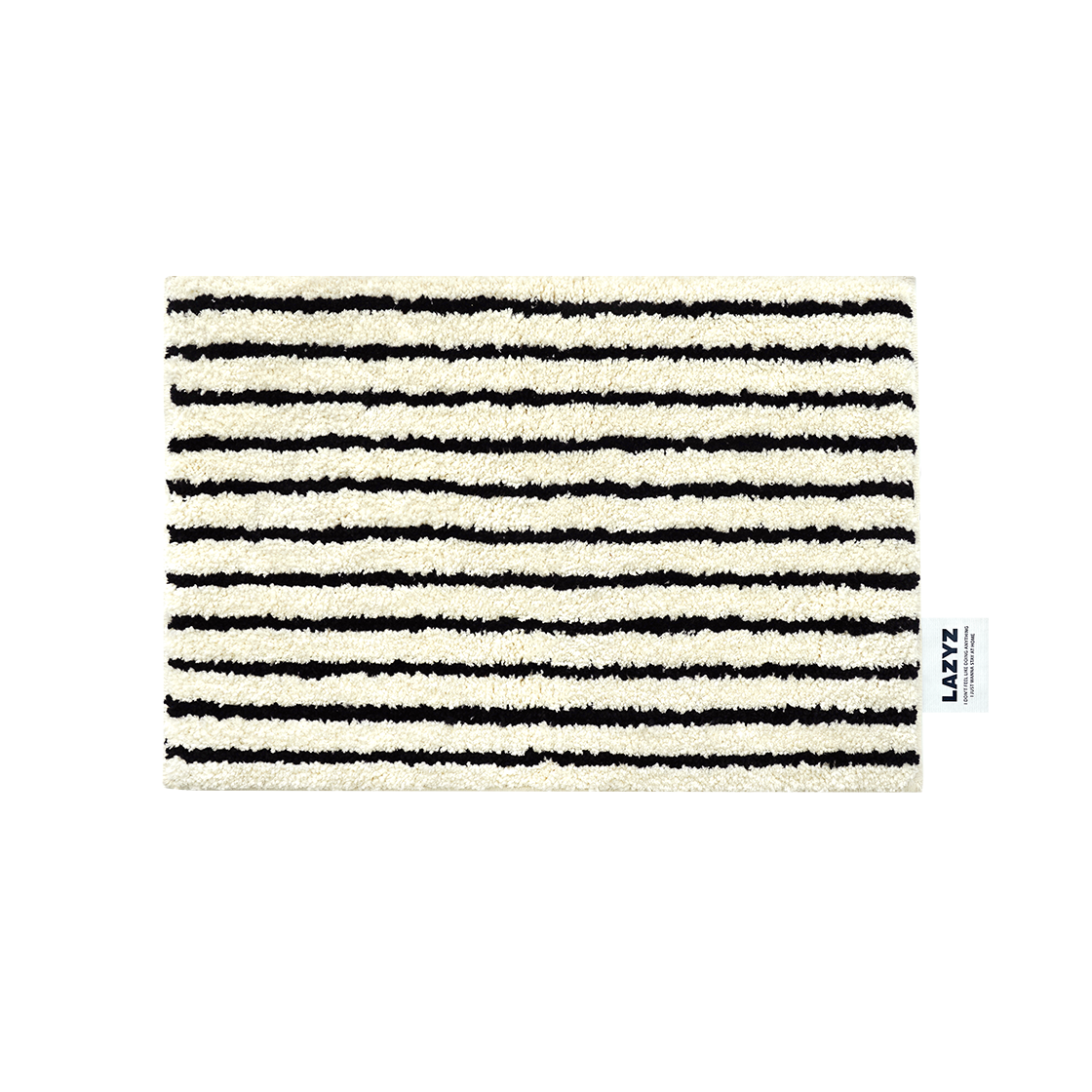 레이지지 세일러 스트라이프 러그 잉크 블랙(LAZYZ Sailer Stripe Rug - Ink Black)