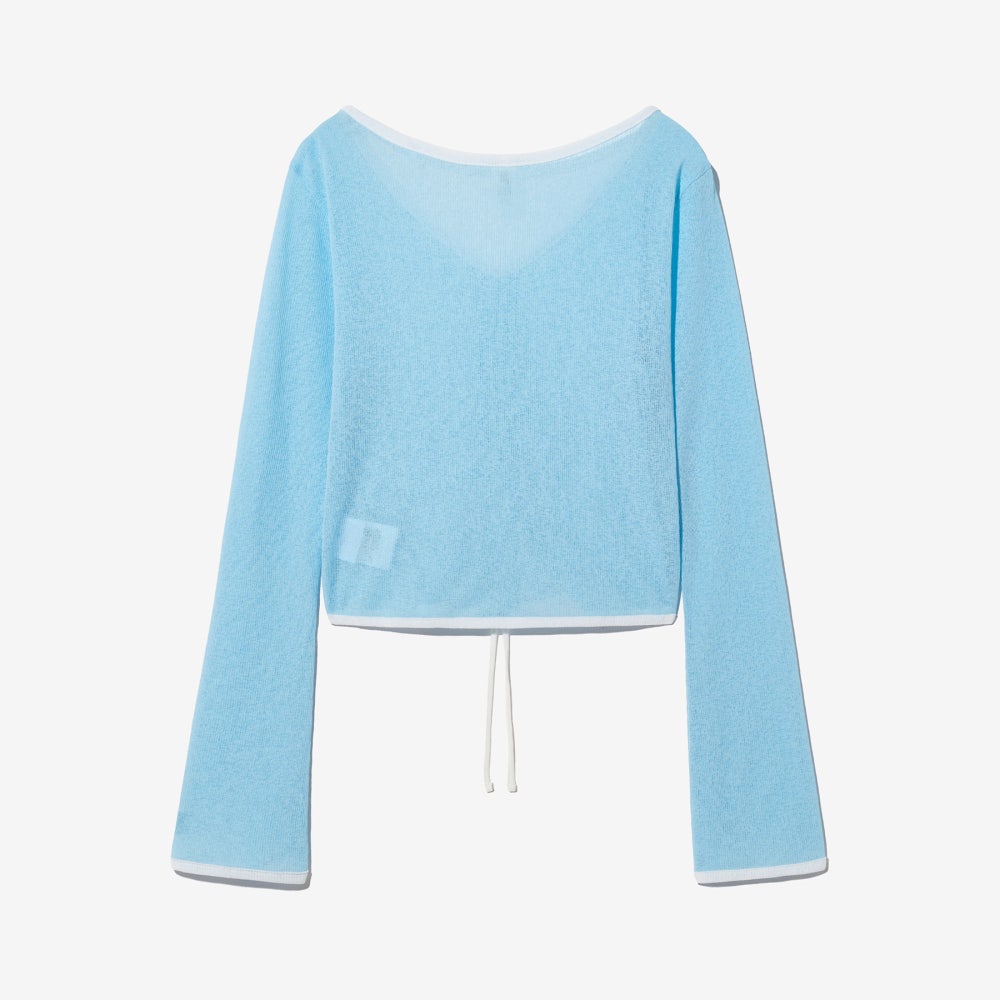 1100FS2RLH2453FLBU [6% 적립] FILA Mesh Shirring Cover-up Light Blue - #2