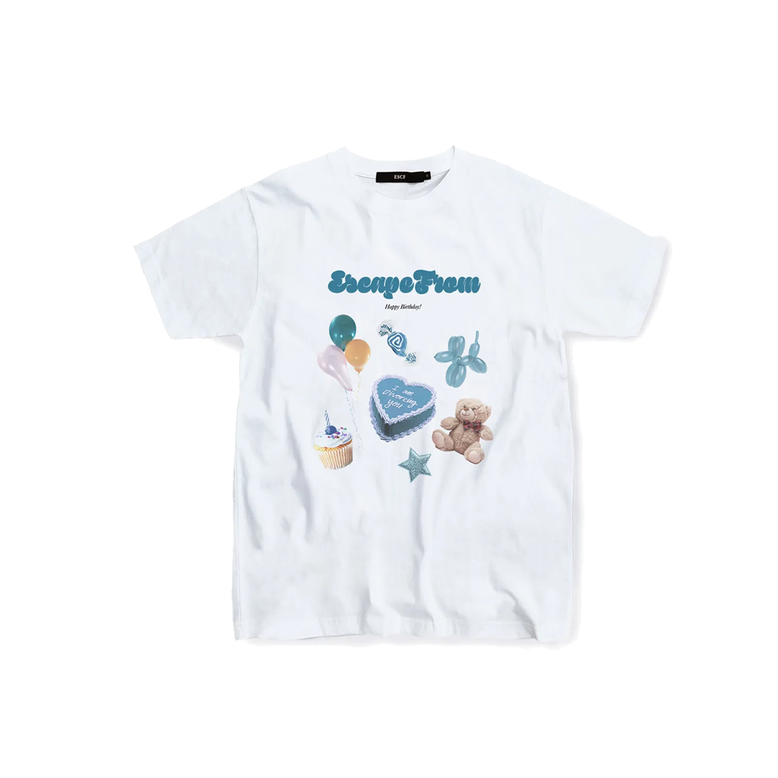 E231OTS166WH Escapefrom Birthday T-shirt White