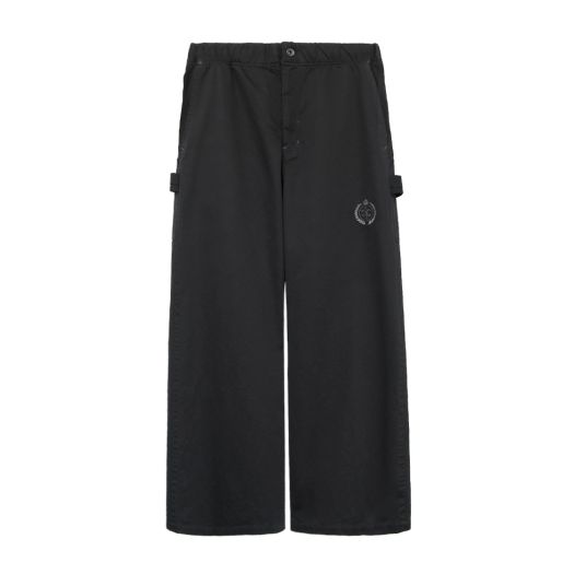 HM5TPT8901B0 Polyteru Human Index Human Carpenter Pajama Pants Black
