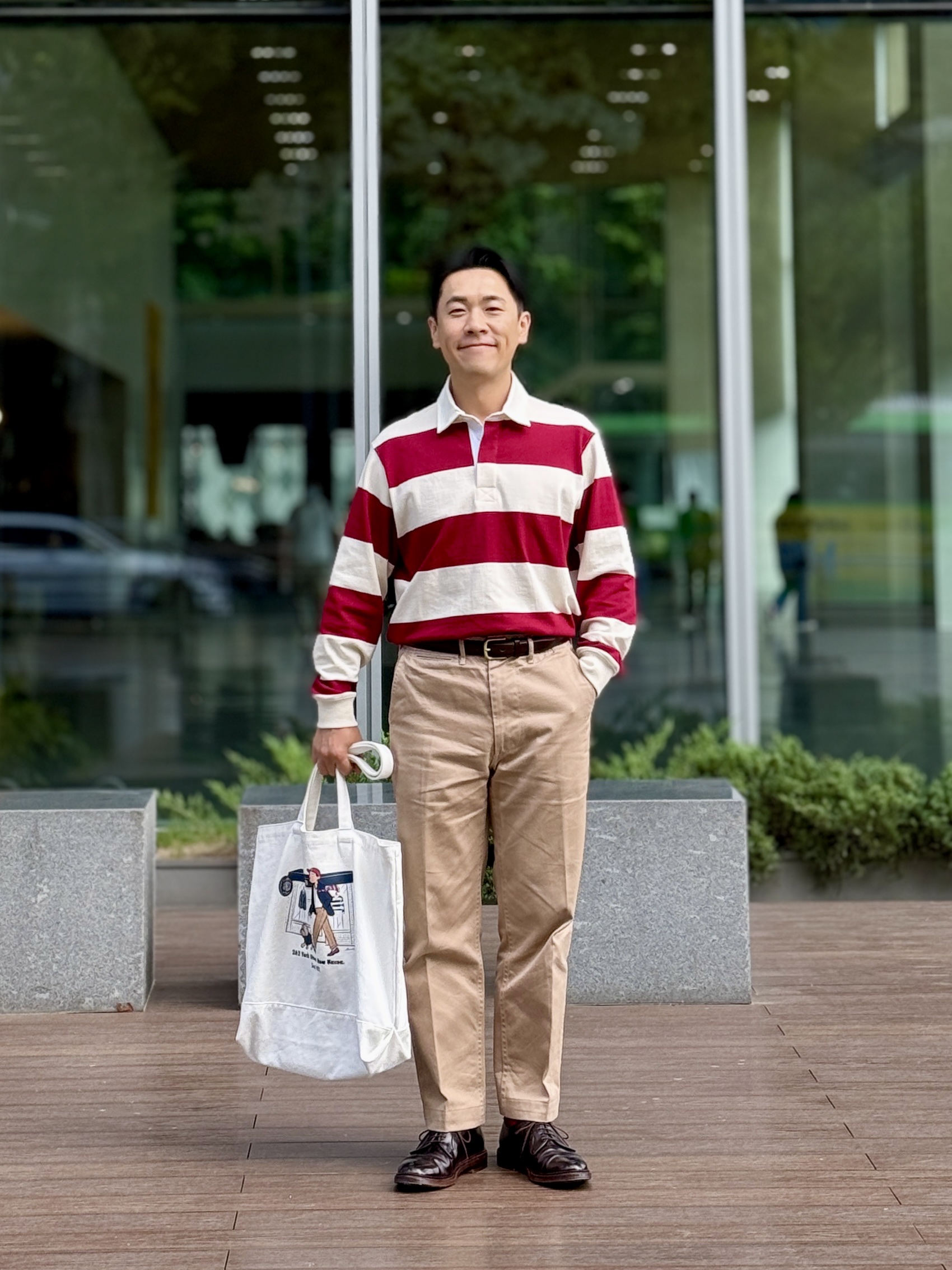 Alden 990 Cordovan Plain Toe Blucher Oxford Burgundy - E 착용 스타일 - 1