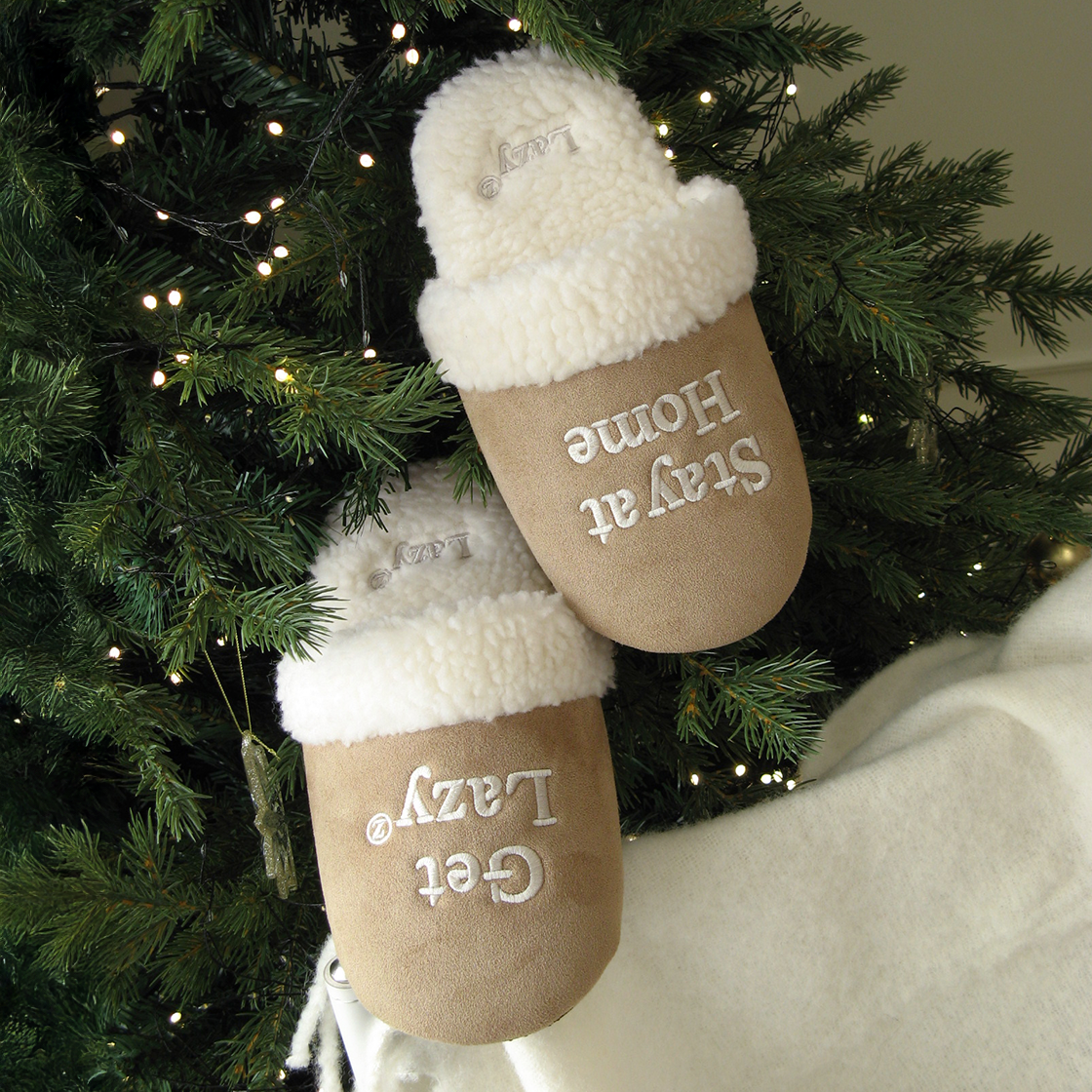 레이지지 메리 허그 퍼 룸슈즈 쿠키베이지(LAZYZ Merry Hug Fur room shoes - Cookie beige) - 3