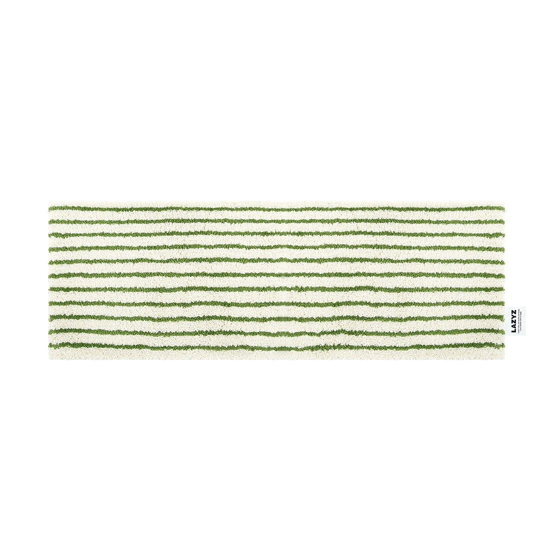 레이지지 세일러 스트라이프 롱 러그 포레스트 그린(LAZYZ Sailor Stripe Long Rug - Forest Green)