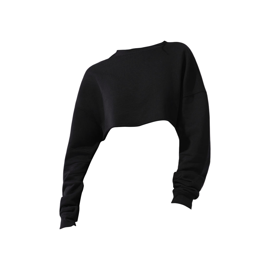(W) 알로 요가 익스트림 크롭 풀오버 티셔츠 블랙((W) Alo Yoga Extreme Cropped Pullover T-Shirt Black)