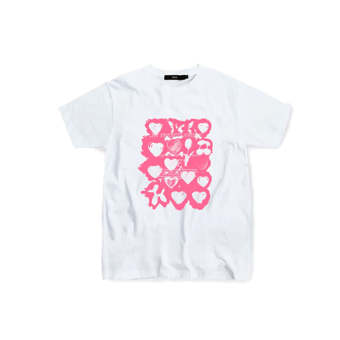 E231OTS240WH Escapefrom Pink Favorite Things T-shirt White