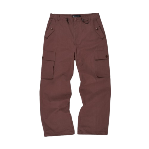 BLUESF66 Blue Sunflower Bio Washing Nylon String Semi Wide Cargo Pants Burgundy