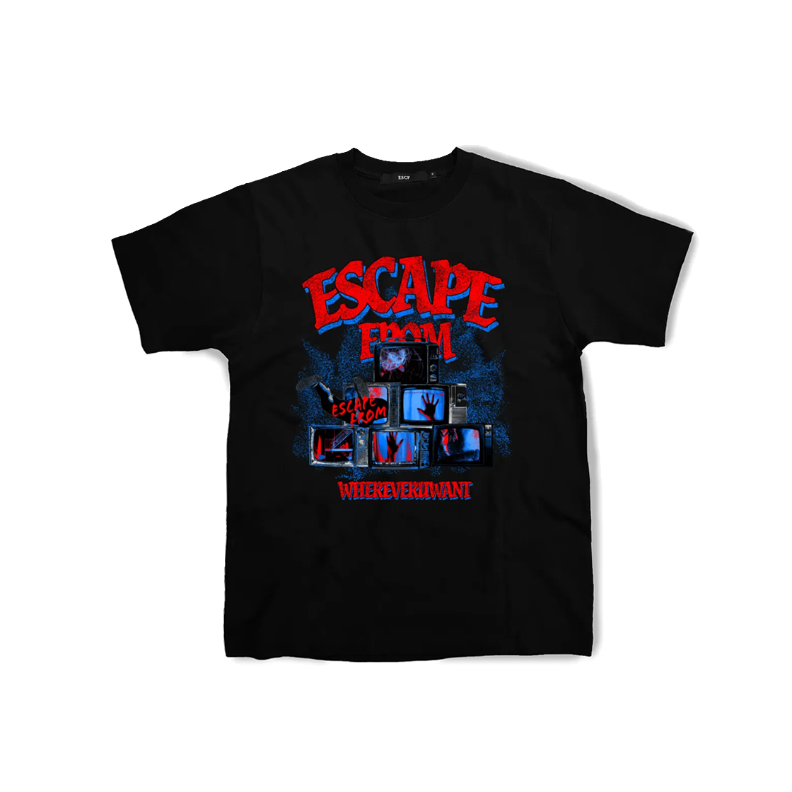 E231OTS207BK Escapefrom Digital Escape T-shirt Black