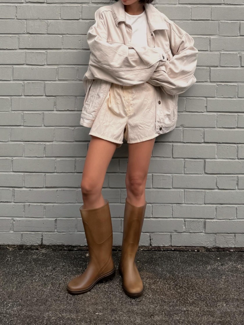 レインブーツ [PLASTICANA] Kapitana boot : Chanvre KAPITANA Plasticana® boots in vinyl hemp – La Blouse de Lyon