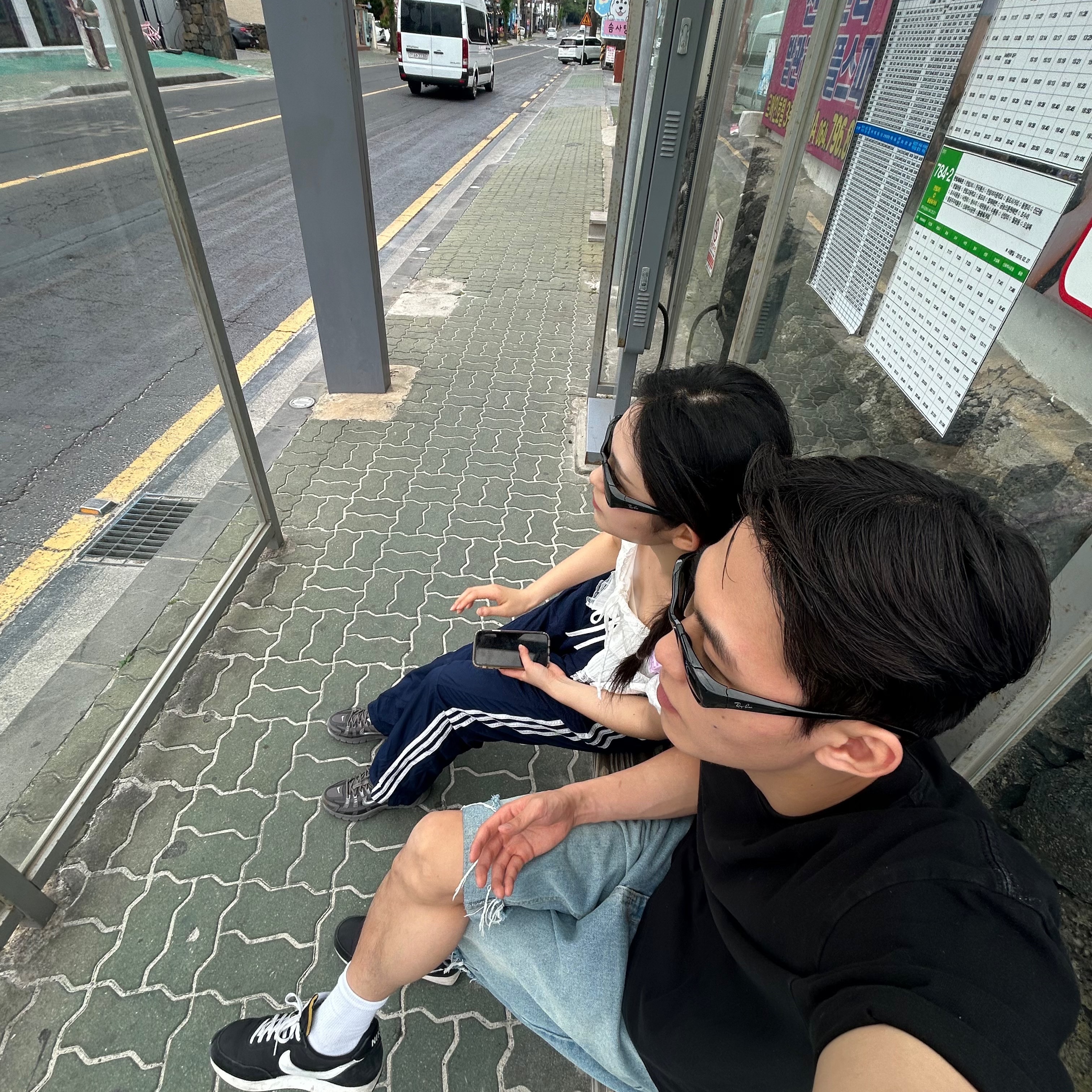 Ray-Ban DADDY-O II Polished Black Frame Green Classic G-15 Lenses 착용 스타일 - 4