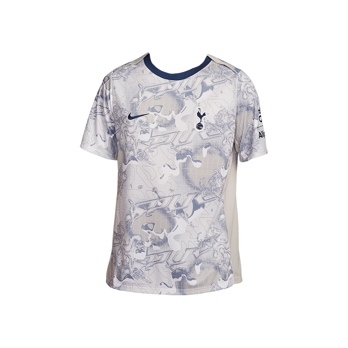 나이키 토트넘 홋스퍼 아카데미 프로 홈 드라이핏 풋볼 프리매치 탑 화이트 라이트 아이언 오어 (논 마킹 버전)(Nike Tottenham Hotspur Academy Pro Home Dri-Fit Football Pre-Match Top White Light Iron Ore (Non Marking Ver.))