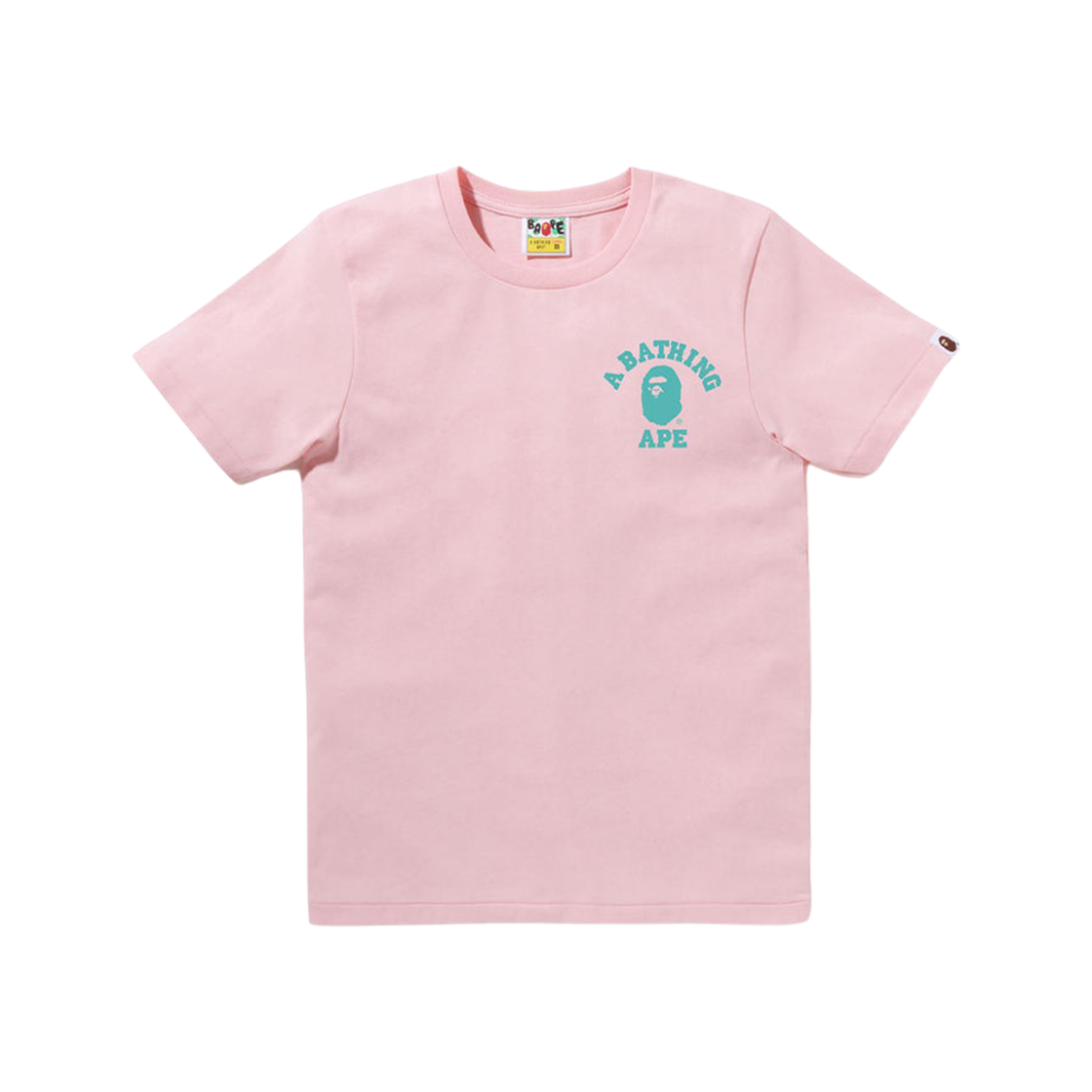 - (W) BAPE College One Point T-Shirt Pink