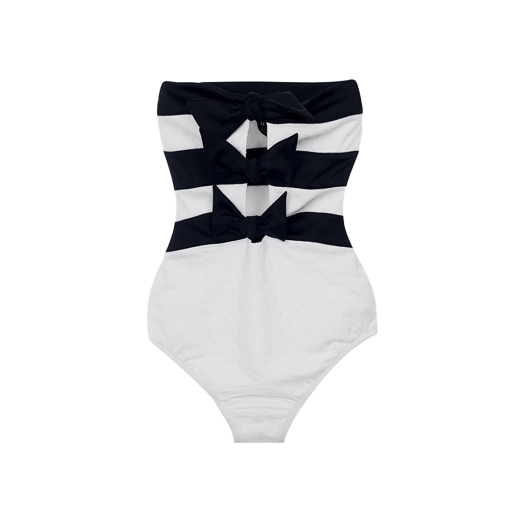 IT3H4NA33US5 Chanel 24S Tube Top Swimsuit White/Black