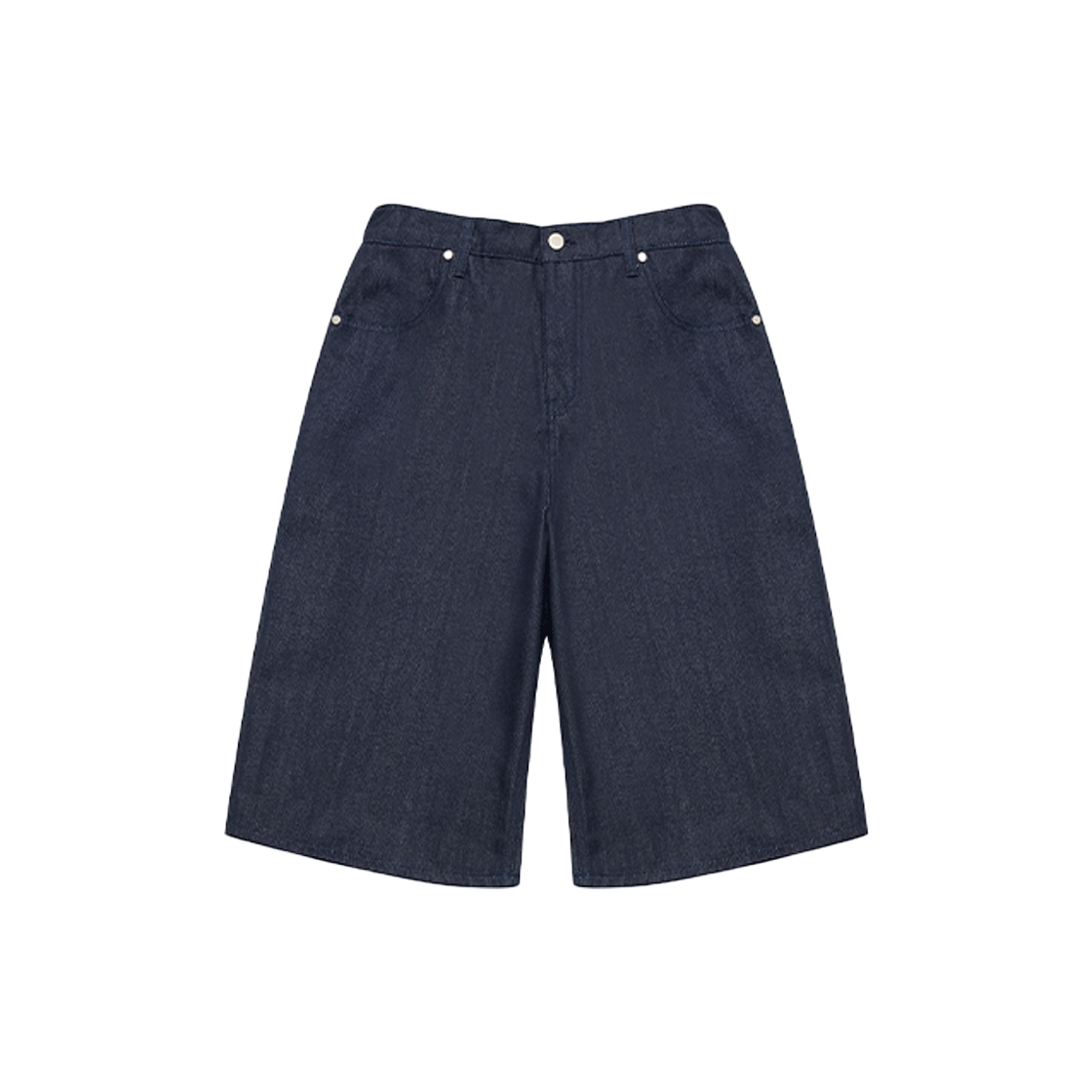 어레이드 인버티드 플리츠 버뮤다 데님 팬츠 인디고(Arrayed Inverted Pleat Bermuda Denim Pants Indigo)