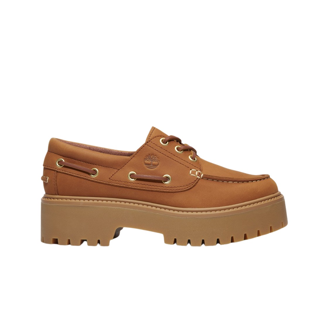 (W) 팀버랜드 스톤 스트릿 보트 슈즈 위트 브라운((W) Timberland Stone Street Boat Shoes Wheat Brown)