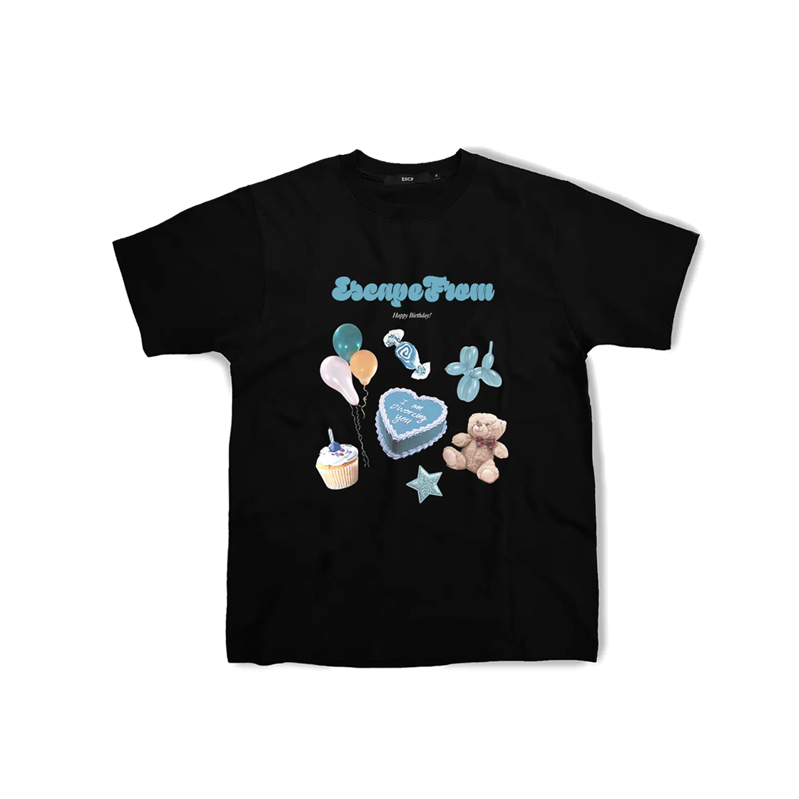 E231OTS167BK Escapefrom Birthday T-shirt Black