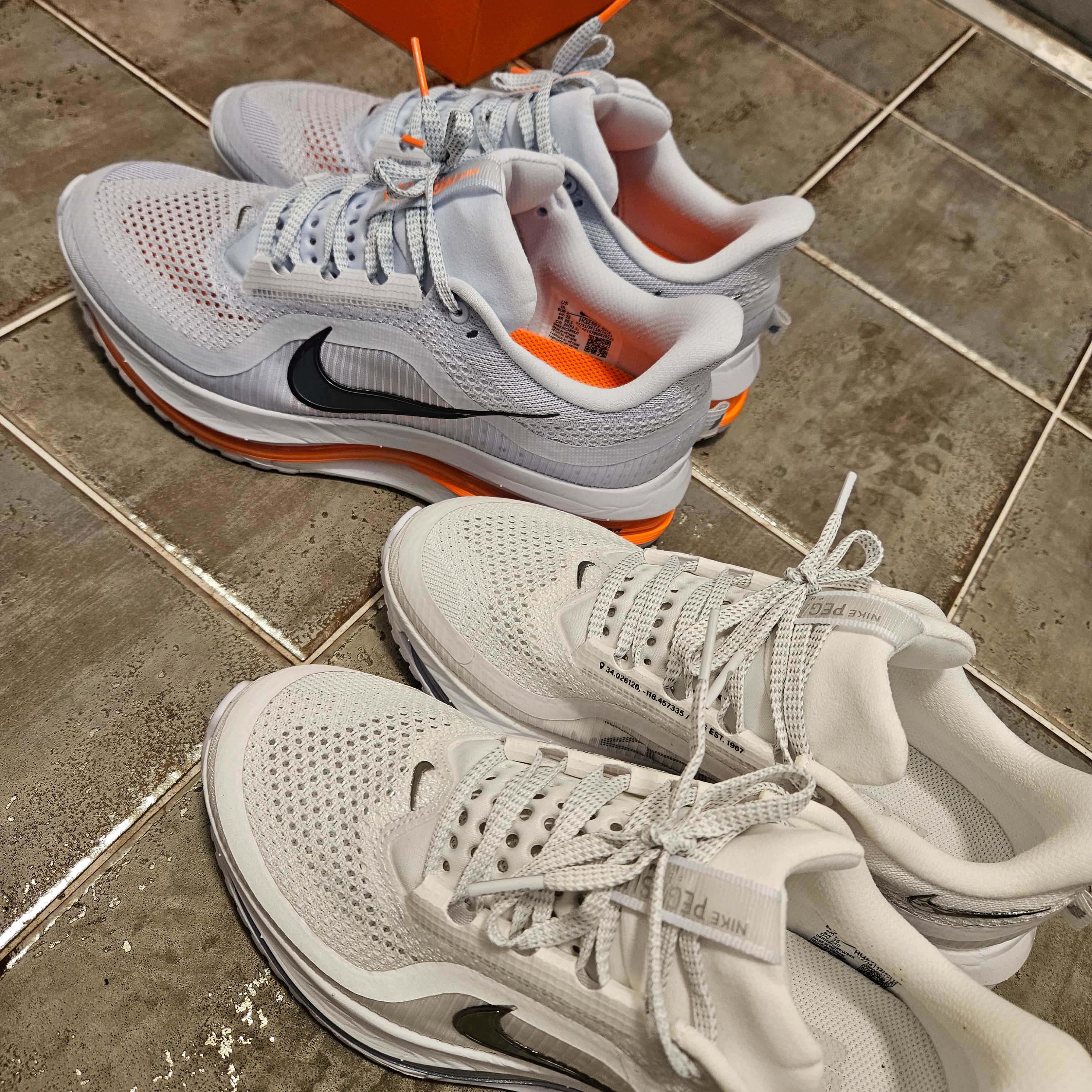 (W) Nike Pegasus Premium White Metallic Silver 착용 스타일