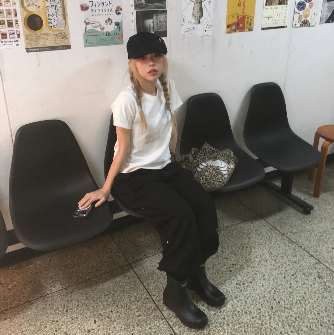 Toadstool Toad Made Rain Boots Short Black 착용 스타일