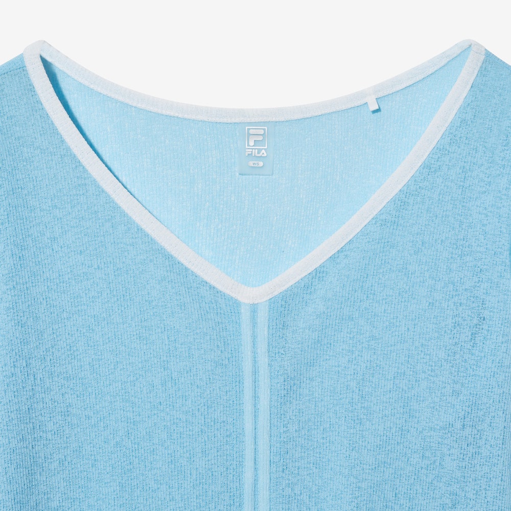 1100FS2RLH2453FLBU [6% 적립] FILA Mesh Shirring Cover-up Light Blue - #4