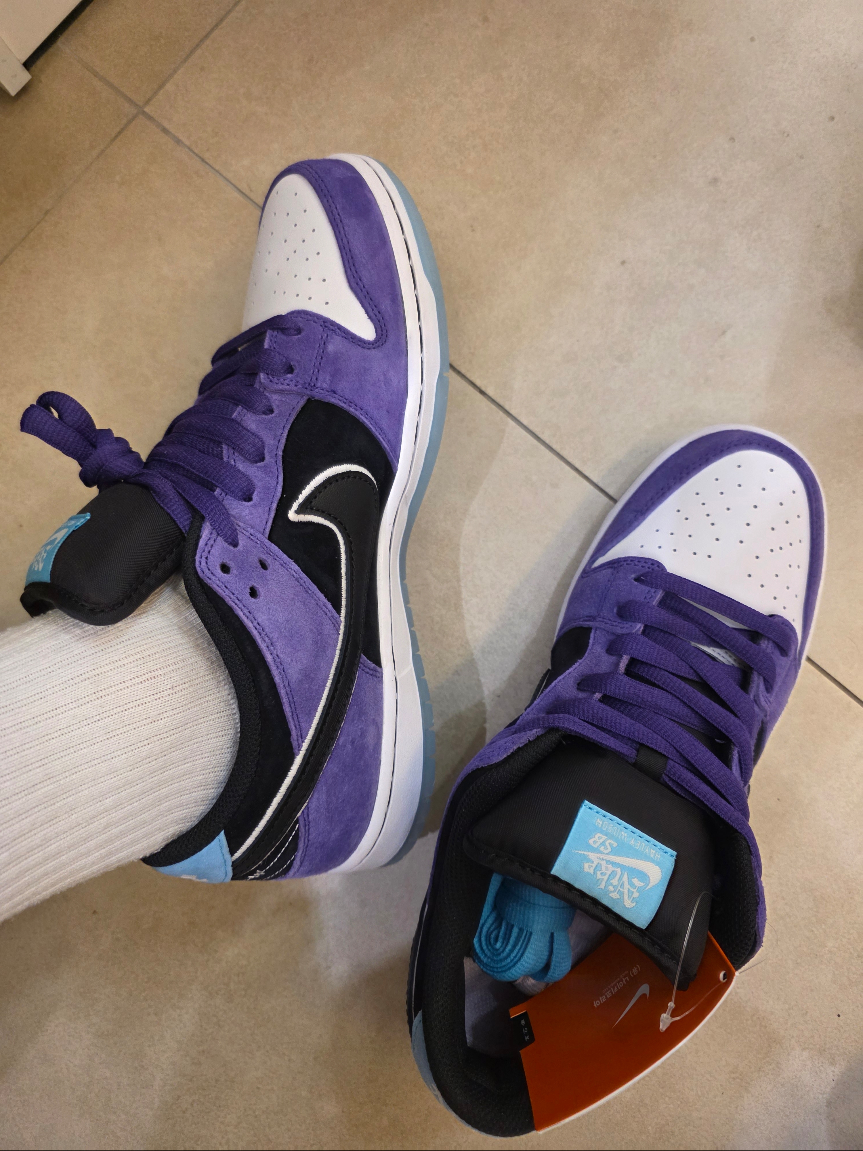 Nike x Hayley Wilson SB Dunk Low Pro Black and Court Purple 착용 스타일