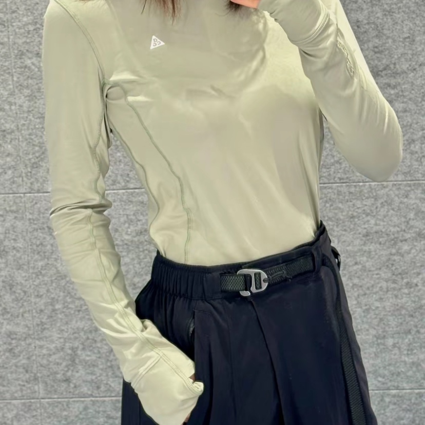 (W) Nike ACG Goat Rocks Dri-Fit ADV Long Sleeve Top Summit White Black - Asia 착용 스타일