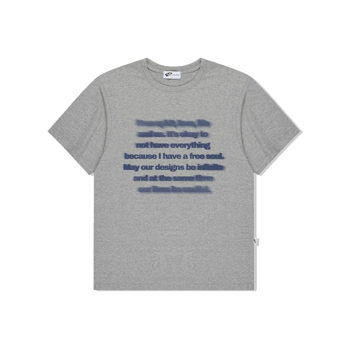 이스케이프프롬 페이드 텍스트 프린트 오버핏 반팔티 그레이(Escapefrom Fade Text Printed Over Fit Short Sleeve Grey) - 1