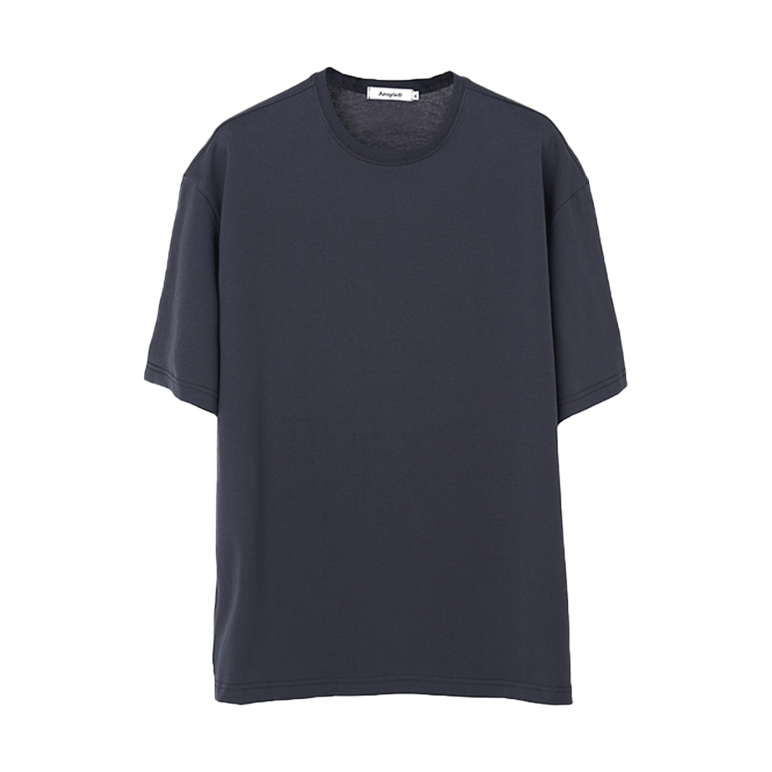 어레이드 소프트 사이드 슬릿 라운드 티셔츠 다크그레이(Arrayed Soft Side Slit Round T-Shirt Dark gray)