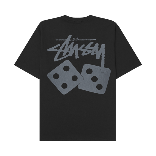 Stussy Pigment Dyed Dice T-Shirt Black