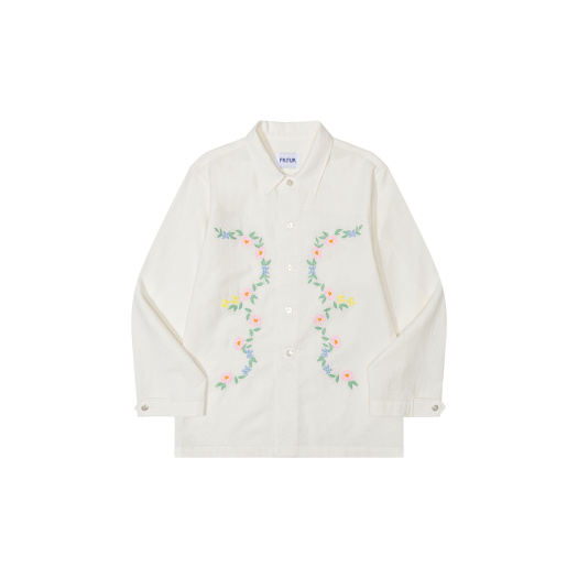 F252ST08 Flower Garden Embroidery Shirt Ivory_F252ST08