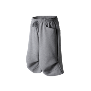 ROARINGRAD Solid Knee Bermuda Pants Gray