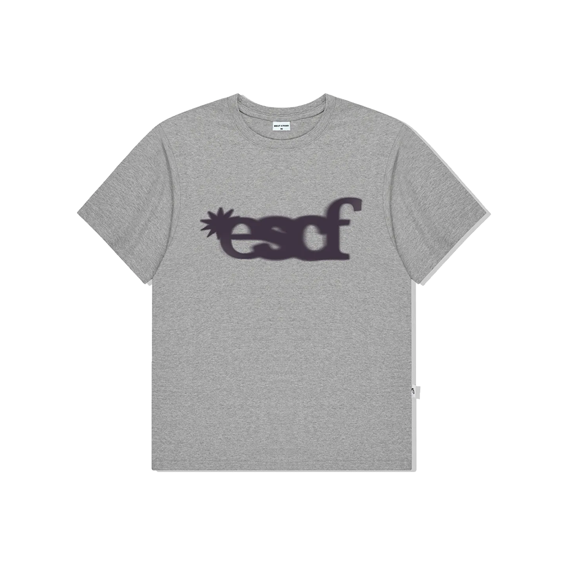 E251OTS097GR Escapefrom Spread Typo Logo Printed Over Fit Short Sleeve Grey
