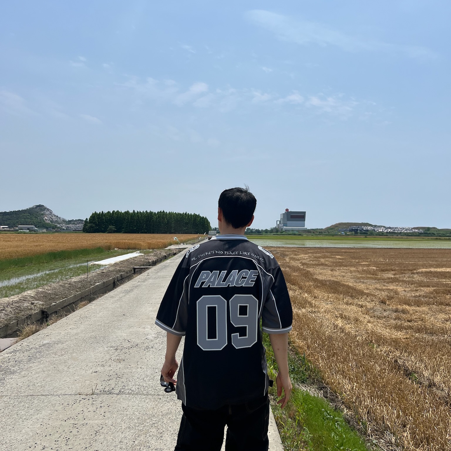 Palace OM Mesh Jersey Black - 25SS 착용 스타일