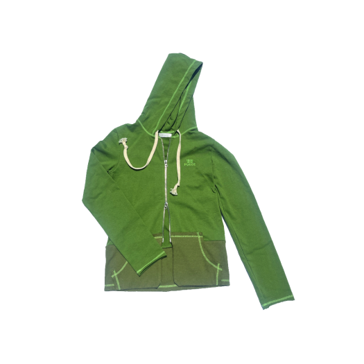 PRSS25HD001GR Puree Dotori zip-up hoodie Green