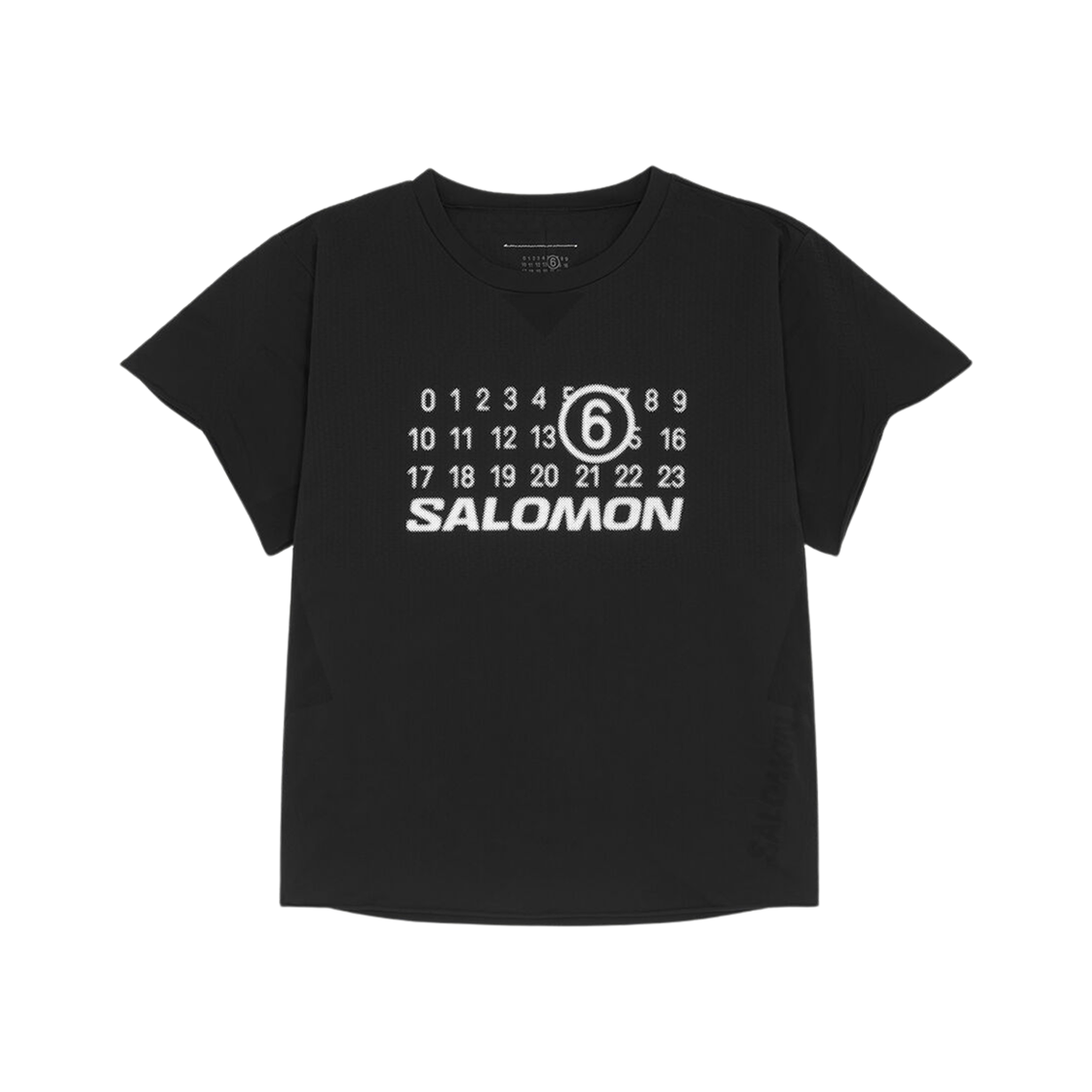(W) 살로몬 x MM6 메종 마르지엘라 심리스 티셔츠 블랙((W) Salomon x MM6 Maison Margiela Seamless T-Shirt Black)