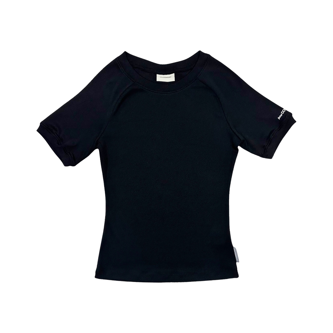 (W) 지초이 래글런 티셔츠 블랙((W) Jichoi Raglan T-Shirt Black)