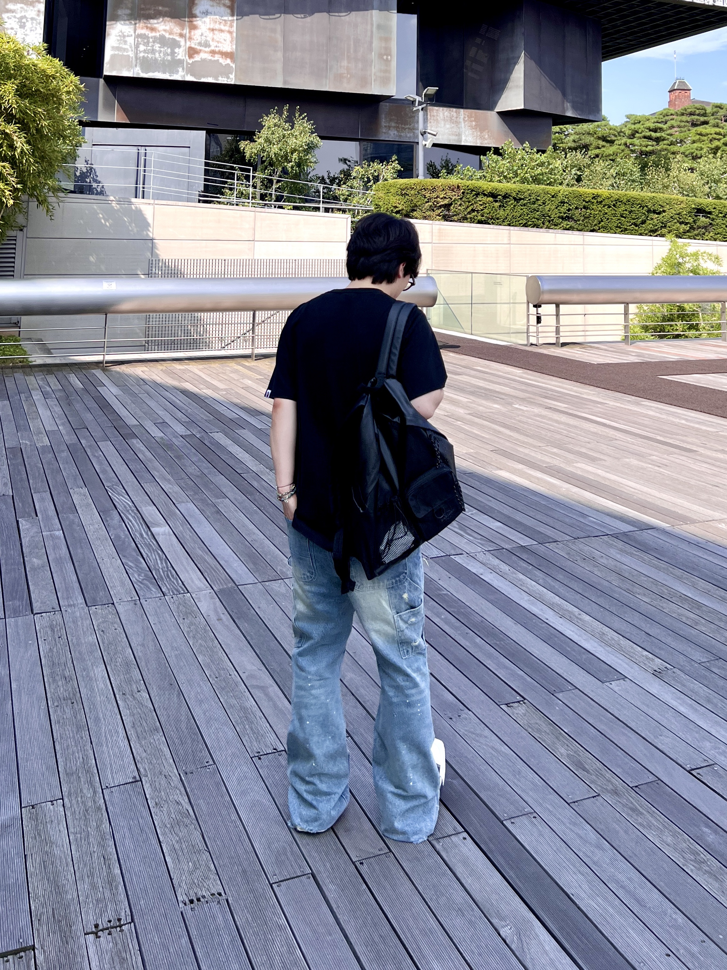 Converse x Drkshdw Turbodrk Chuck 70 Hi Black Lacquered Denim 착용 스타일